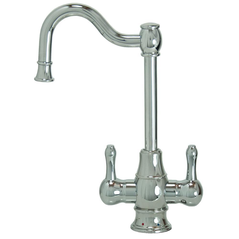 Mountain Plumbing Hot & Cold Water Faucet with Traditional Double Curved Body & Curved Handles