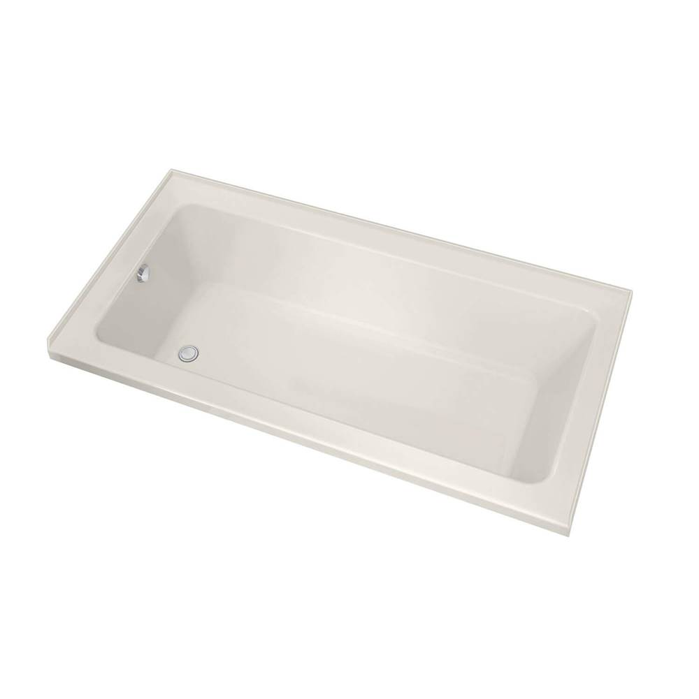 Maax Pose 7242 IF Acrylic Alcove Left-Hand Drain Bathtub in Biscuit