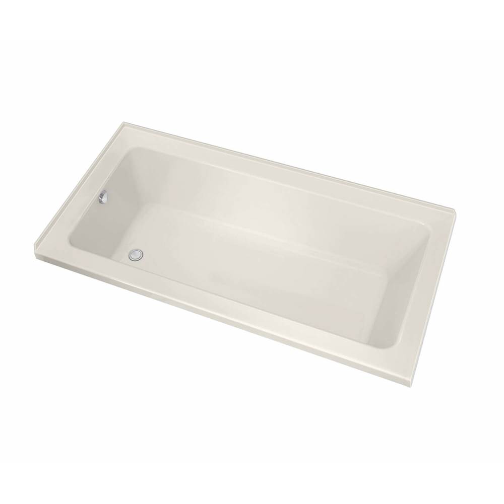 Maax Pose 6636 IF Acrylic Corner Left Left-Hand Drain Aeroeffect Bathtub in Biscuit