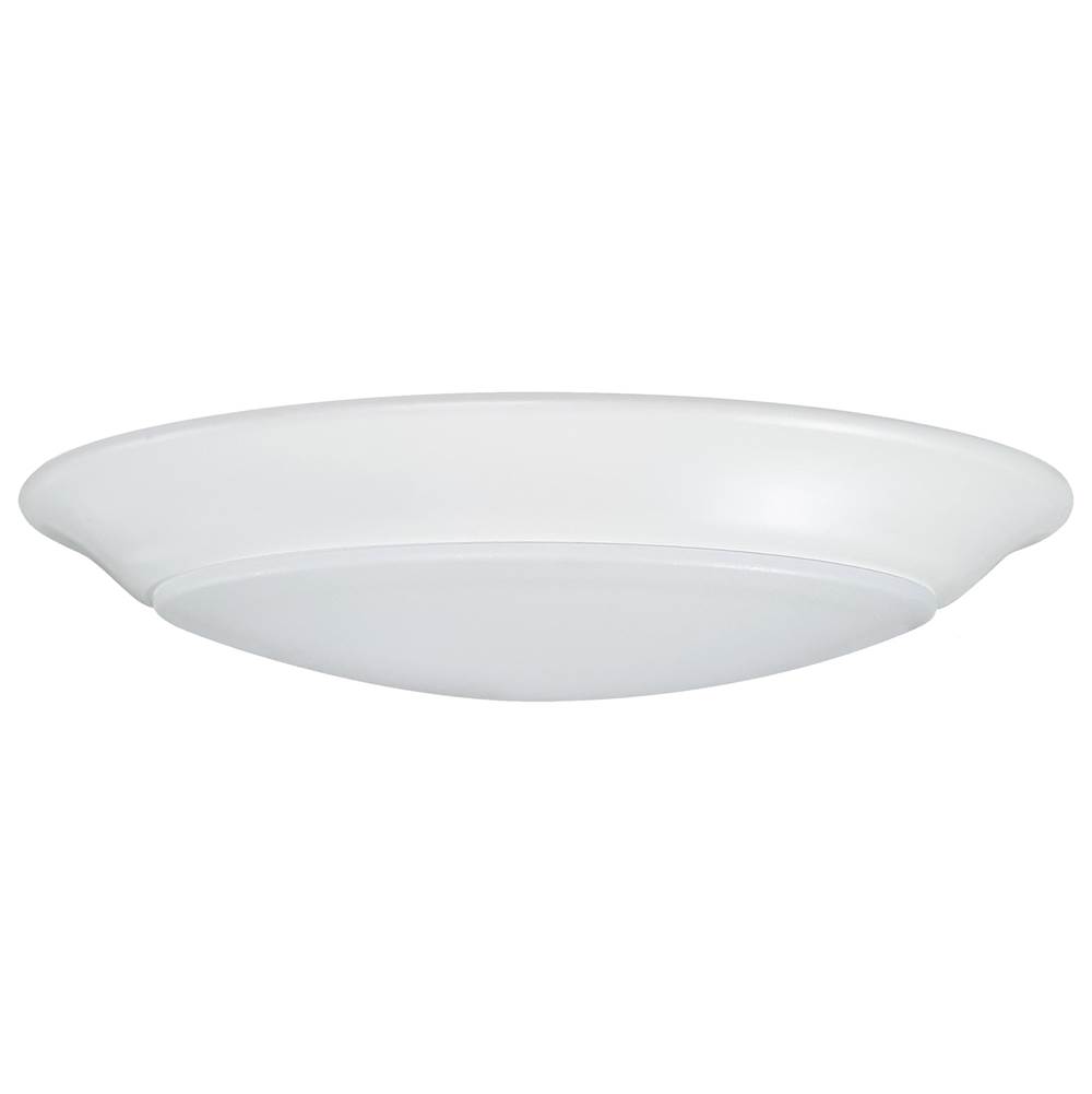 Nuvo 7 inch; LED Disk Light; 6 Unit Contractor Pack; 5-CCT Selectable 27K/3K/35K/4K/5K; White Finish