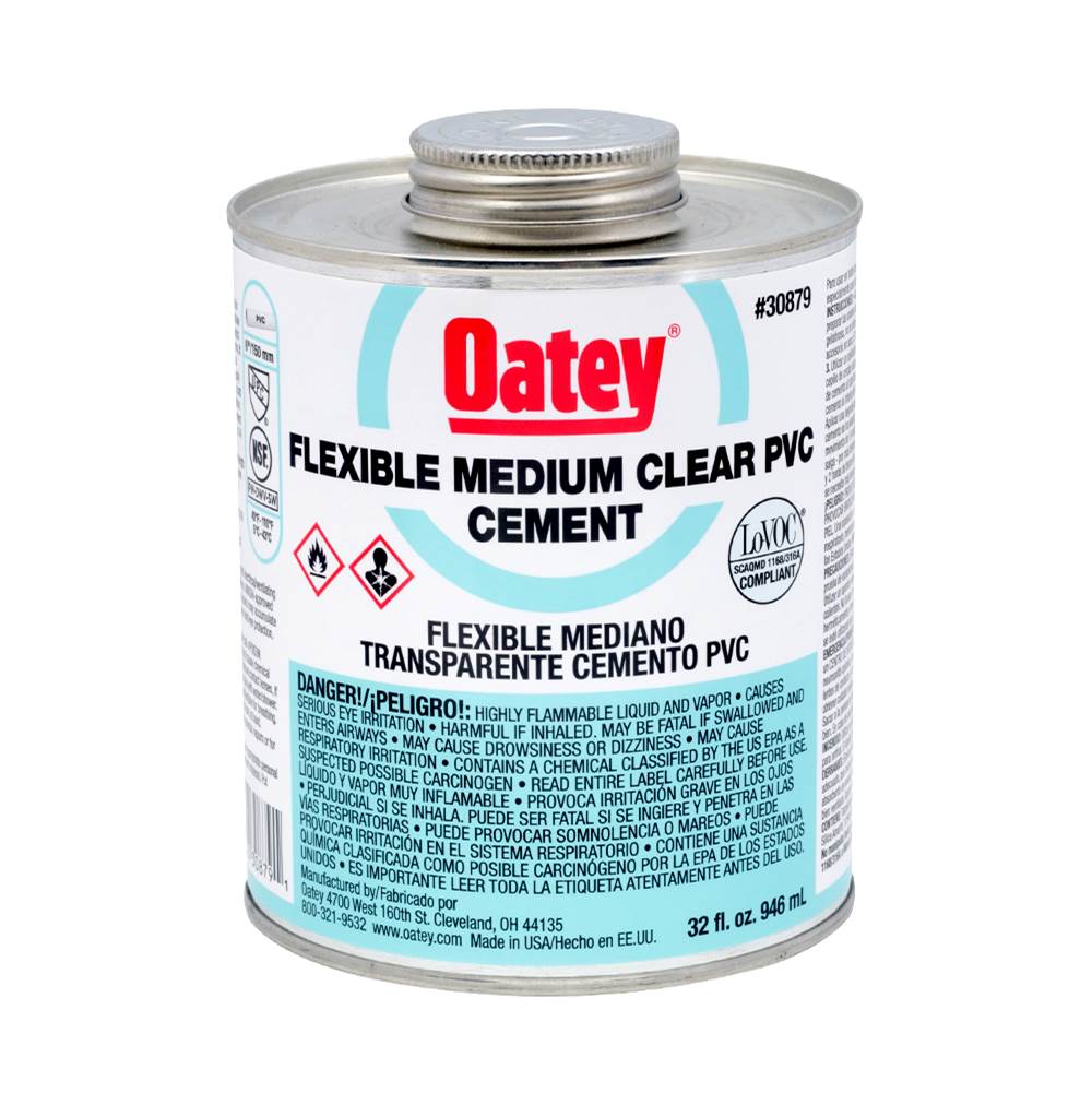 Oatey 32 Oz Pvc Flexible Clear Cement