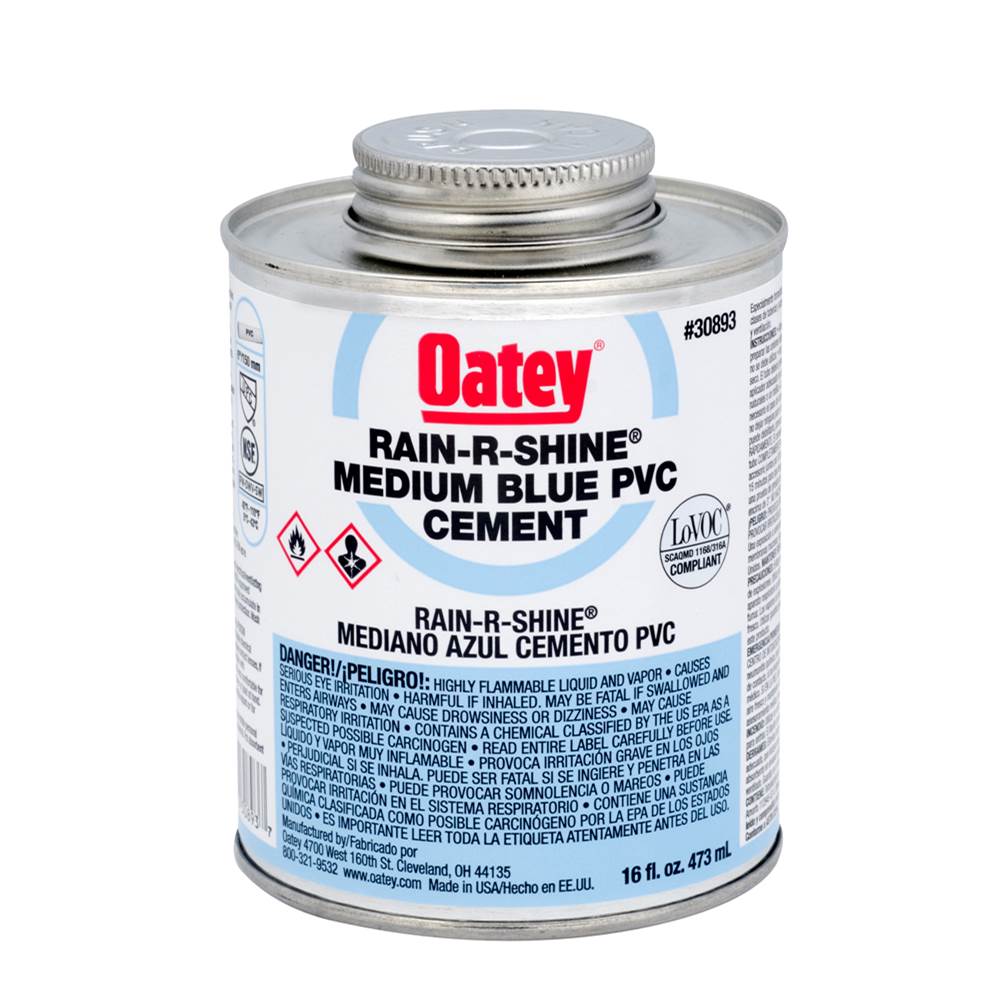 Oatey 16 Oz Pvc Rain-R-Shine Blue Cement