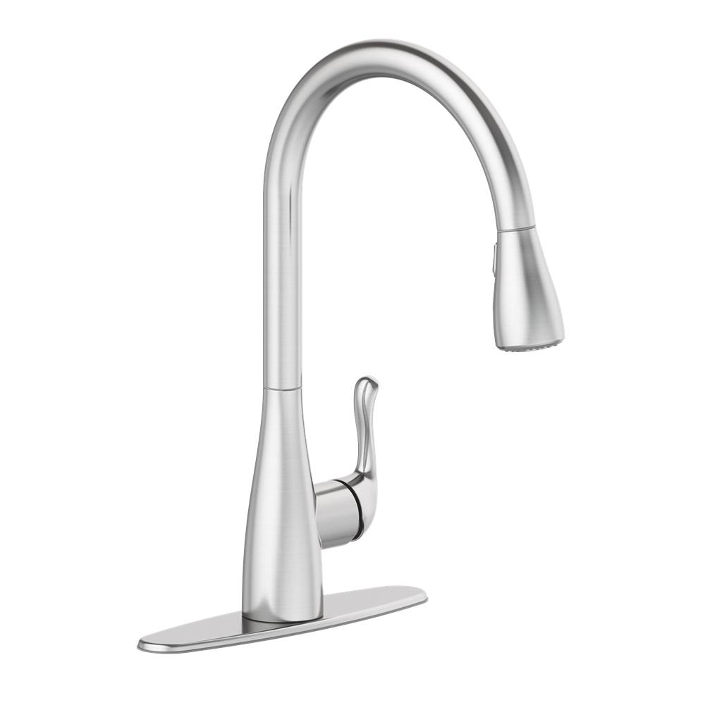 OmniPro Single Handle Pull-Down Kitchen Faucet, Stainless Steel Finish