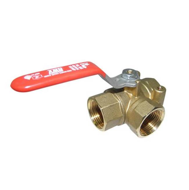 Red-White Valve 1 IN 125# WSP,  400# WOG,  Brass Body,  Threaded Ends