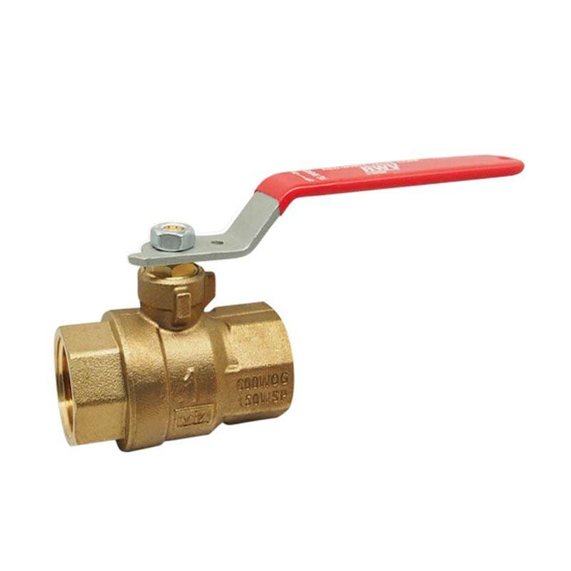 Red-White Valve 1 IN 150# WSP,  600# WOG,  Brass Body,  Threaded Ends