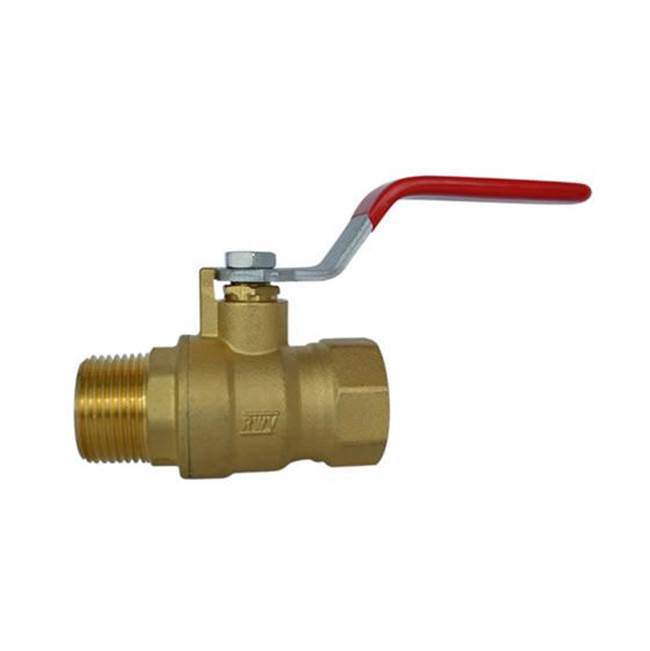 Red-White Valve 1-1/4 IN 150# WSP,  600# WOG,  Brass Body,  Male X Female Threaded ends