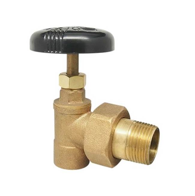 Red-White Valve 1/2 IN Bronze Hot Water Angle Valve,  60# WOG,  Solder x Male Union,