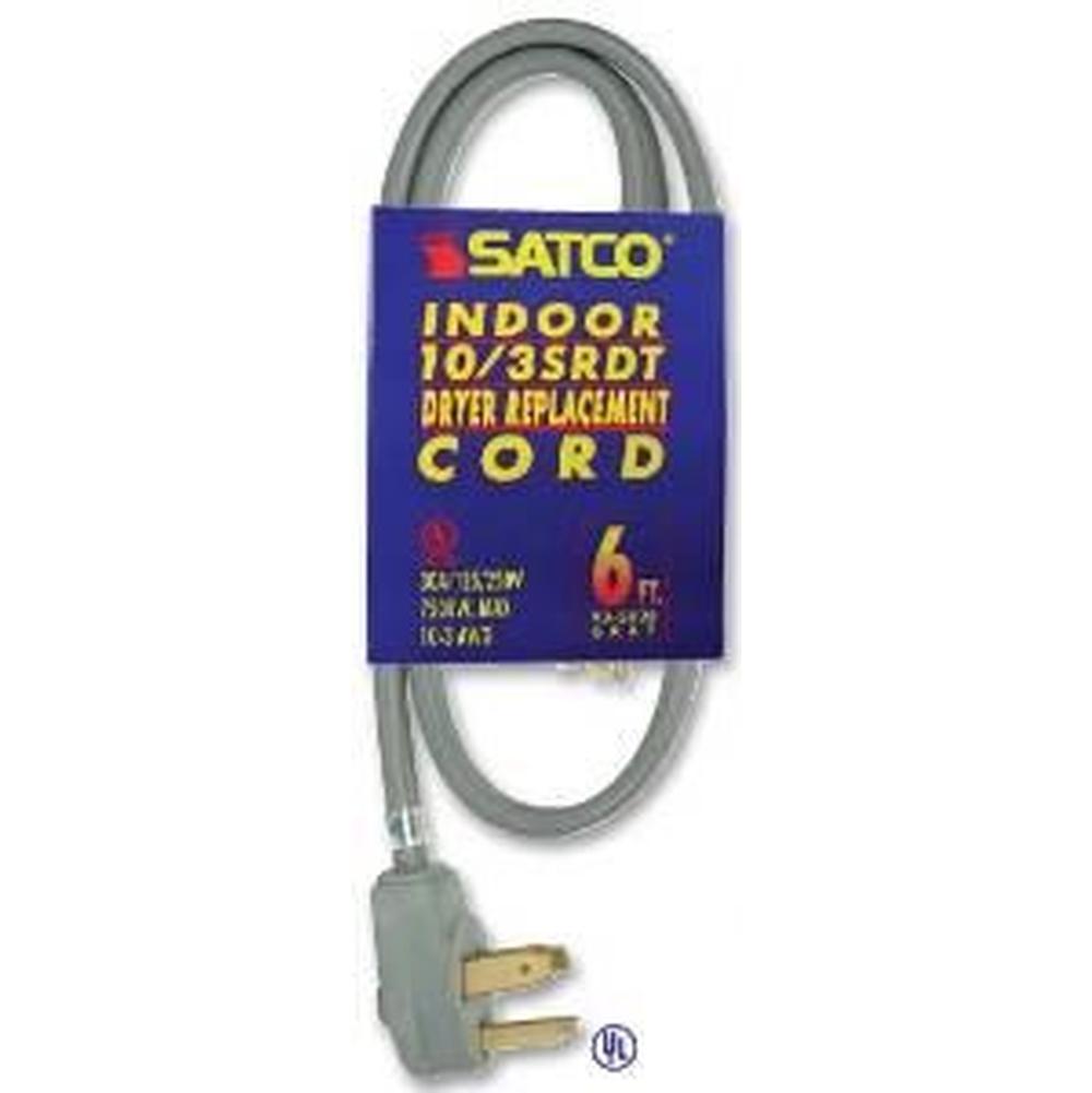Satco 6 ft 10-4 Srdt Black Round Dryer