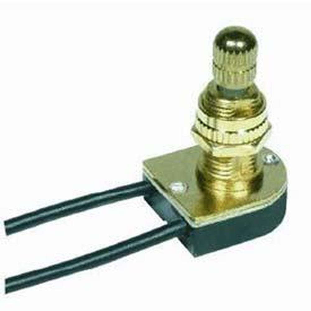 Satco Brass Finish Rotary On/Off Switch 5/8'' S