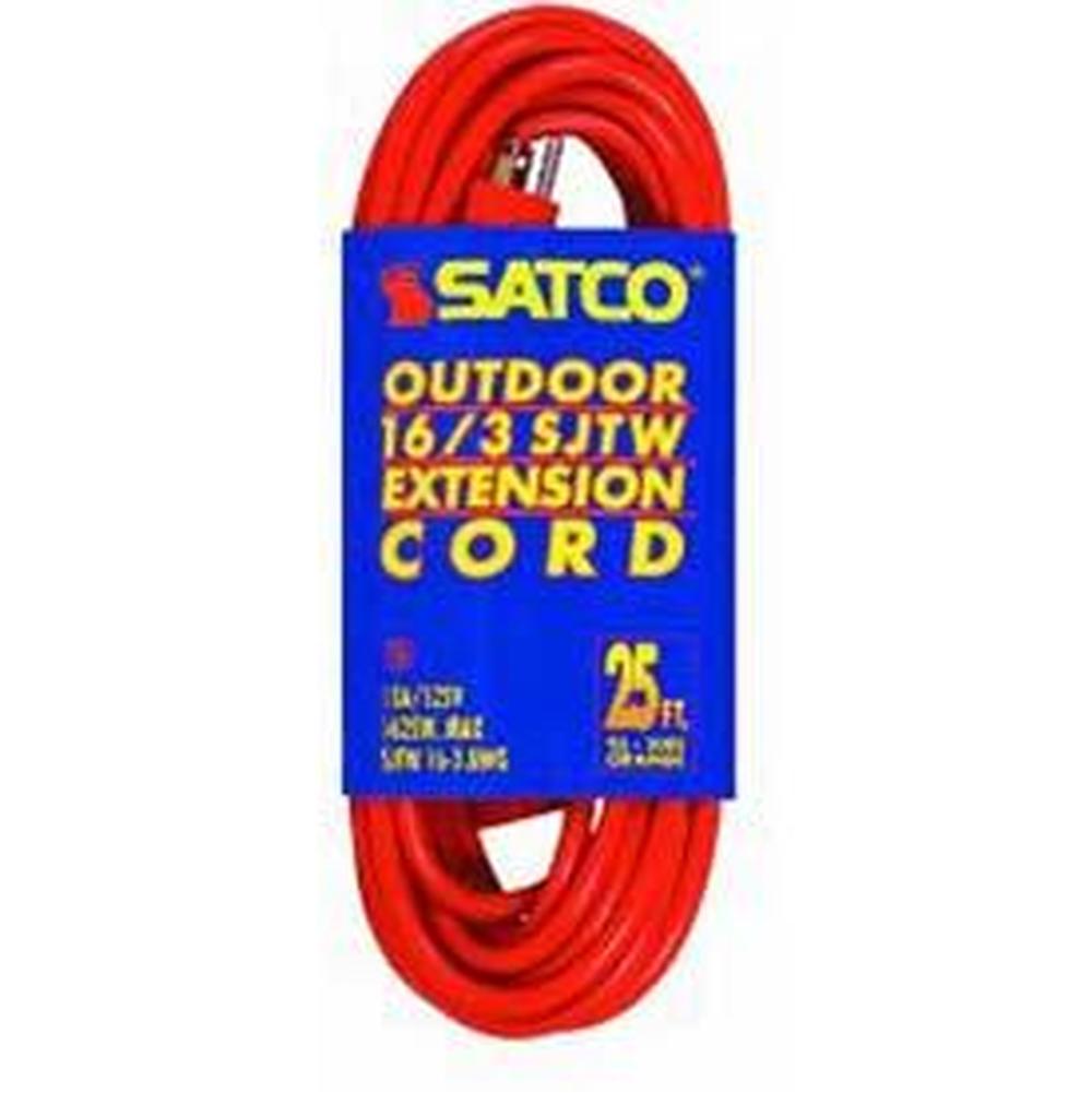 Satco 100 ft 16-3 Sjtw Orange Cord