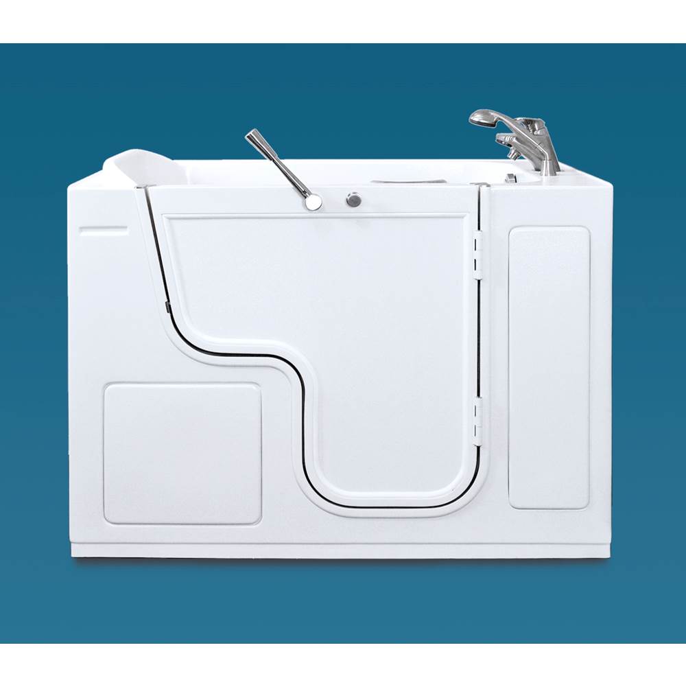 SanSpa OH 5335 Air Jets Walk-In Tub With Chrome Tub Filler In Textured White Finish (Right-Hand Drain)