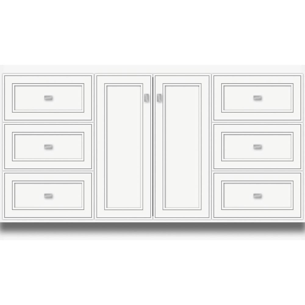 Strasser Woodenworks 60 X 21 X 34.5 Montlake View Vanity Deco Miter Sat White Sb