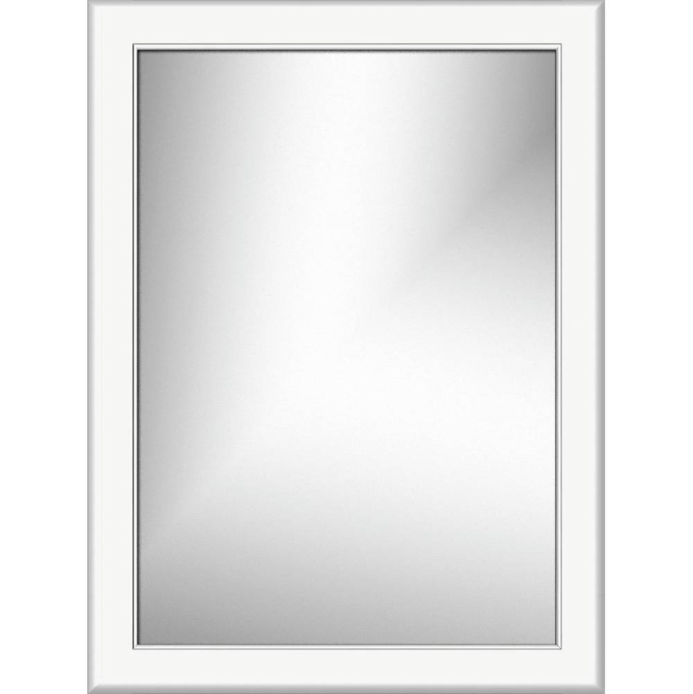 Strasser Woodenworks 24 X .75 X 32 Framed Mirror Non-Bev Round Sat White