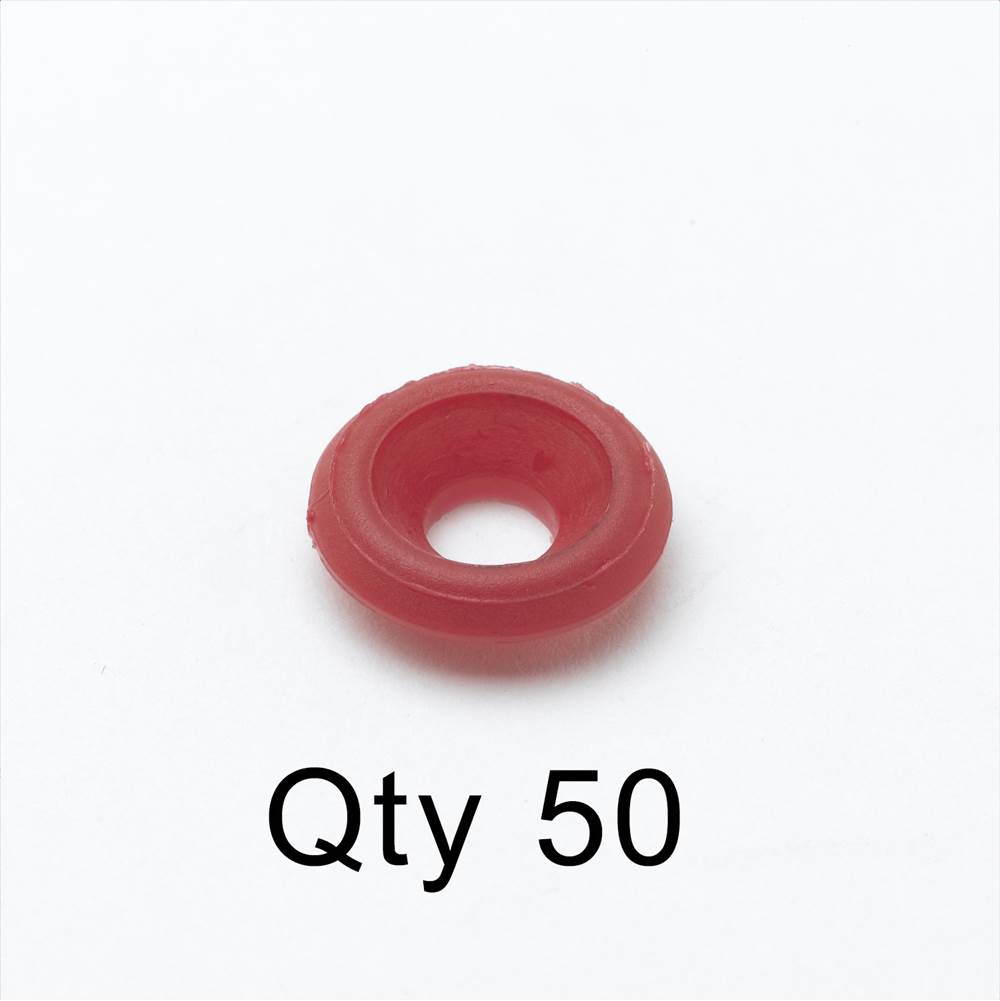 T&S Brass Index, Hot Water, Red (Qty. 50) Bulk-Packed