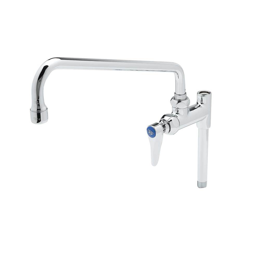 T&S Brass Add-On Faucet, 12'' Nozzle, Lever Handle, 5'' Nipple