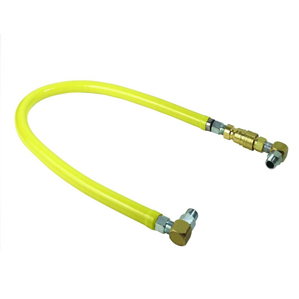 T&S Brass Gas Hose w/Quick Disconnect, 1/2'' NPT, 36'' Long, Includes SwiveLink Fittings