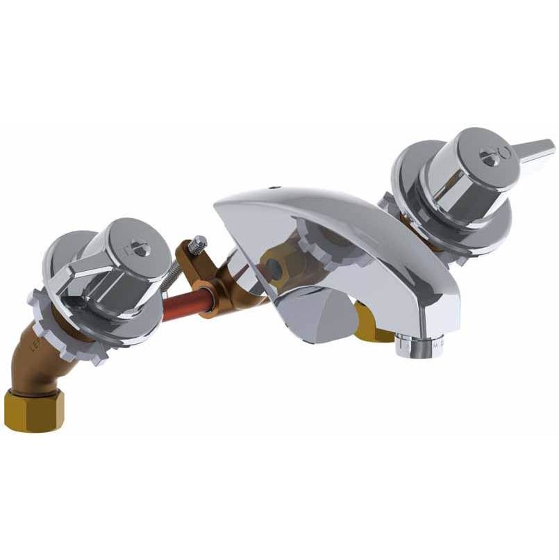 Union Brass Manufacturing Company Slantback Lavatory Faucet - Slantback Lav, 1/4 Turn Valves, Less Pop-Up