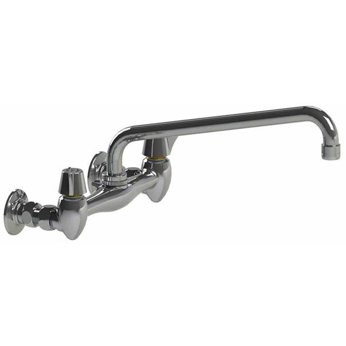 Union Brass Manufacturing Company Wallmount Kitchen Faucet - 14'' Spout, Less Soapdish