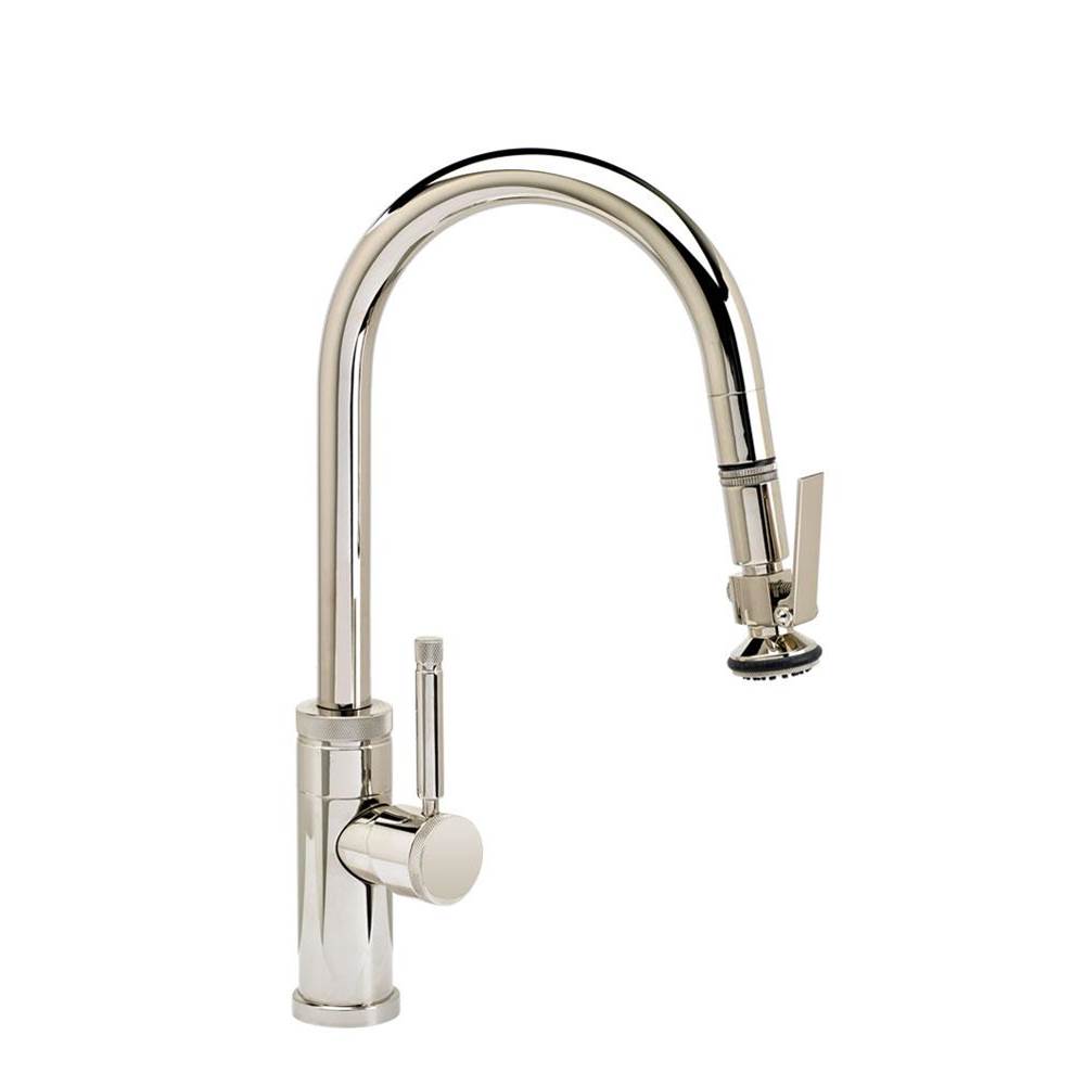 Waterstone Waterstone Industrial Prep Size PLP Pulldown Faucet - Lever Sprayer - Angled Spout